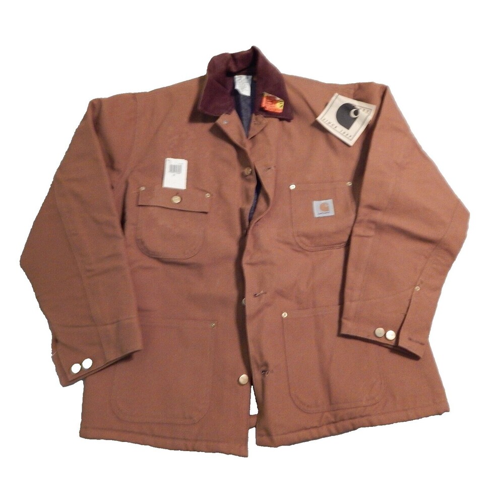 Carhartt Jacket Men's 42 Brown Duck Blanket Lined Deadstock 6BLC Tags (1)